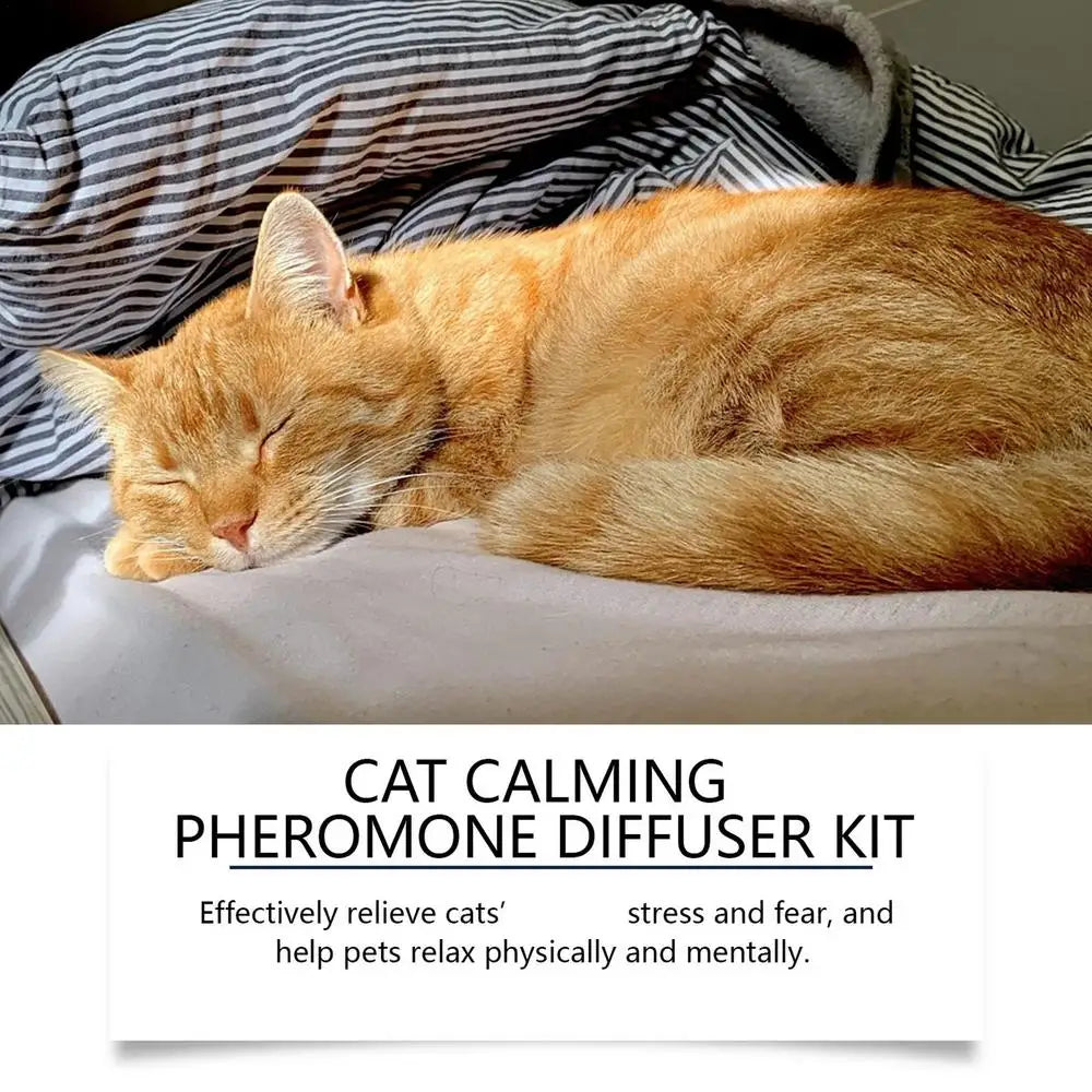 Cat Calming Diffuser 45ml Refill Calming Diffuser Natural Pheromone Diffuser Calm Relaxing Pets Pheromone Plug-in Relaxants Long