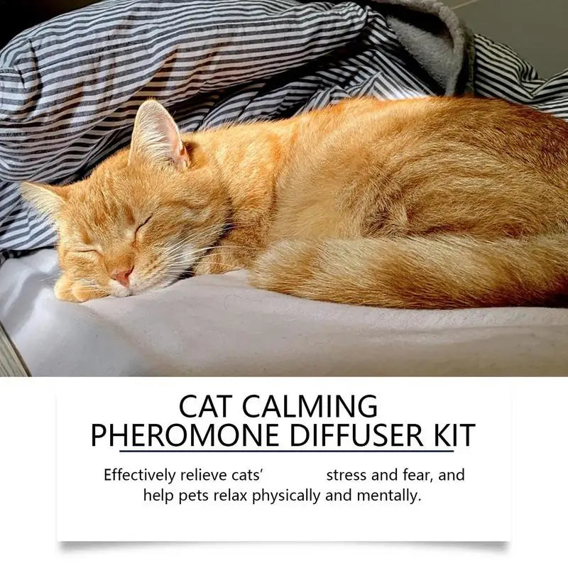 Cat Calming Diffuser 45ml Refill Calming Diffuser Natural Pheromone Diffuser Calm Relaxing Pets Pheromone Plug-in Relaxants Long