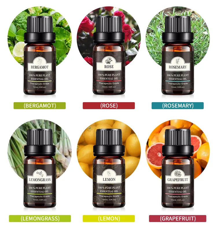 High Quality 100% Pure 10ml Lavender Oil Aromatherapy Essential Oils For Diffuser Relaxation Calming Lavender Rose Lemon Oil