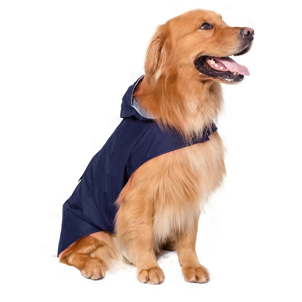 Dog Raincoat Small Large Dogs Waterproof Pet Clothes Reflective Dogs Rain Coats Hooded Jacket Raincoat Chihuahua Pet Supplies