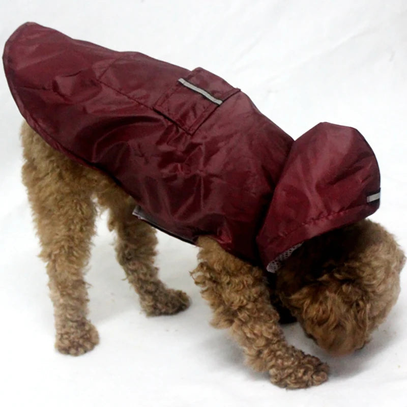 Dog Raincoat Small Large Dogs Waterproof Pet Clothes Reflective Dogs Rain Coats Hooded Jacket Raincoat Chihuahua Pet Supplies
