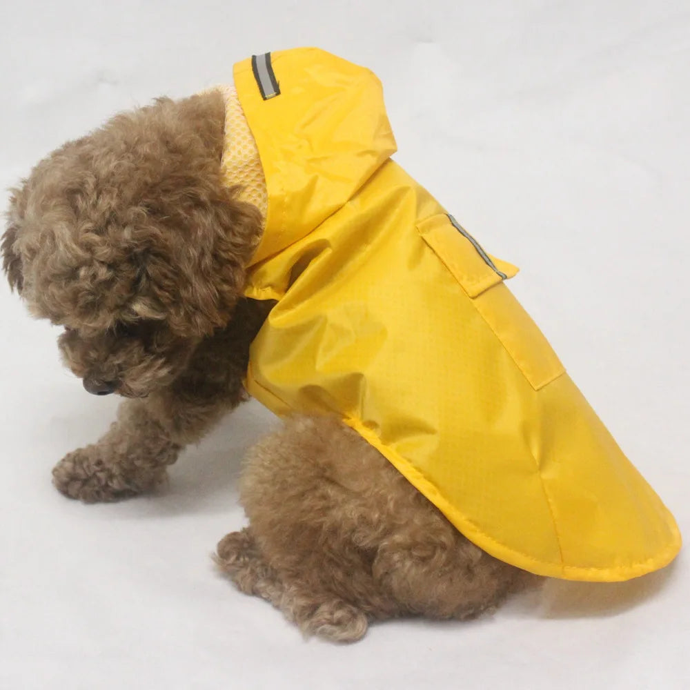 Dog Raincoat Small Large Dogs Waterproof Pet Clothes Reflective Dogs Rain Coats Hooded Jacket Raincoat Chihuahua Pet Supplies