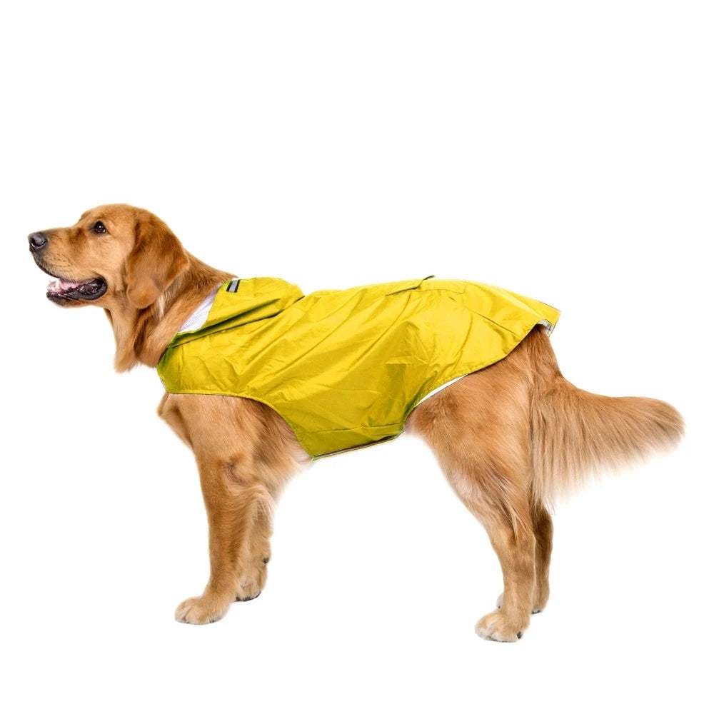 Dog Raincoat Small Large Dogs Waterproof Pet Clothes Reflective Dogs Rain Coats Hooded Jacket Raincoat Chihuahua Pet Supplies