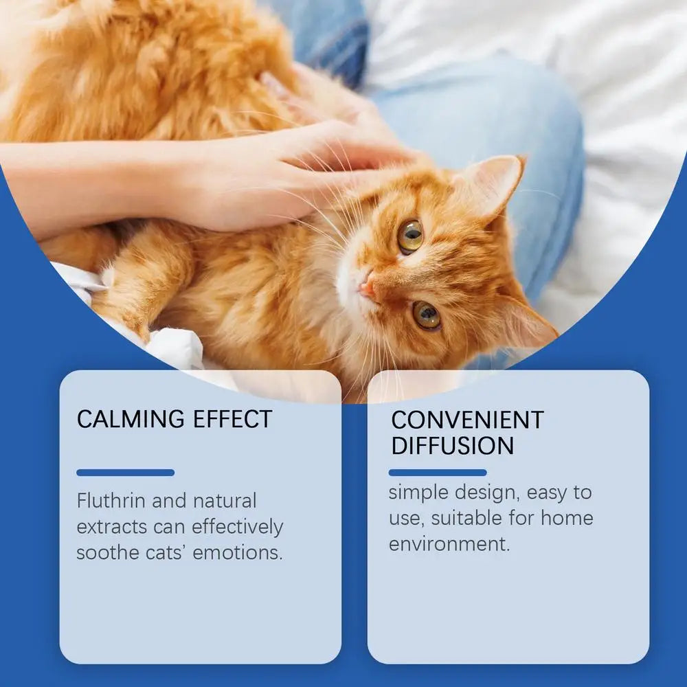 Cat Calming Diffuser 45ml Refill Calming Diffuser Natural Pheromone Diffuser Calm Relaxing Pets Pheromone Plug-in Relaxants Long